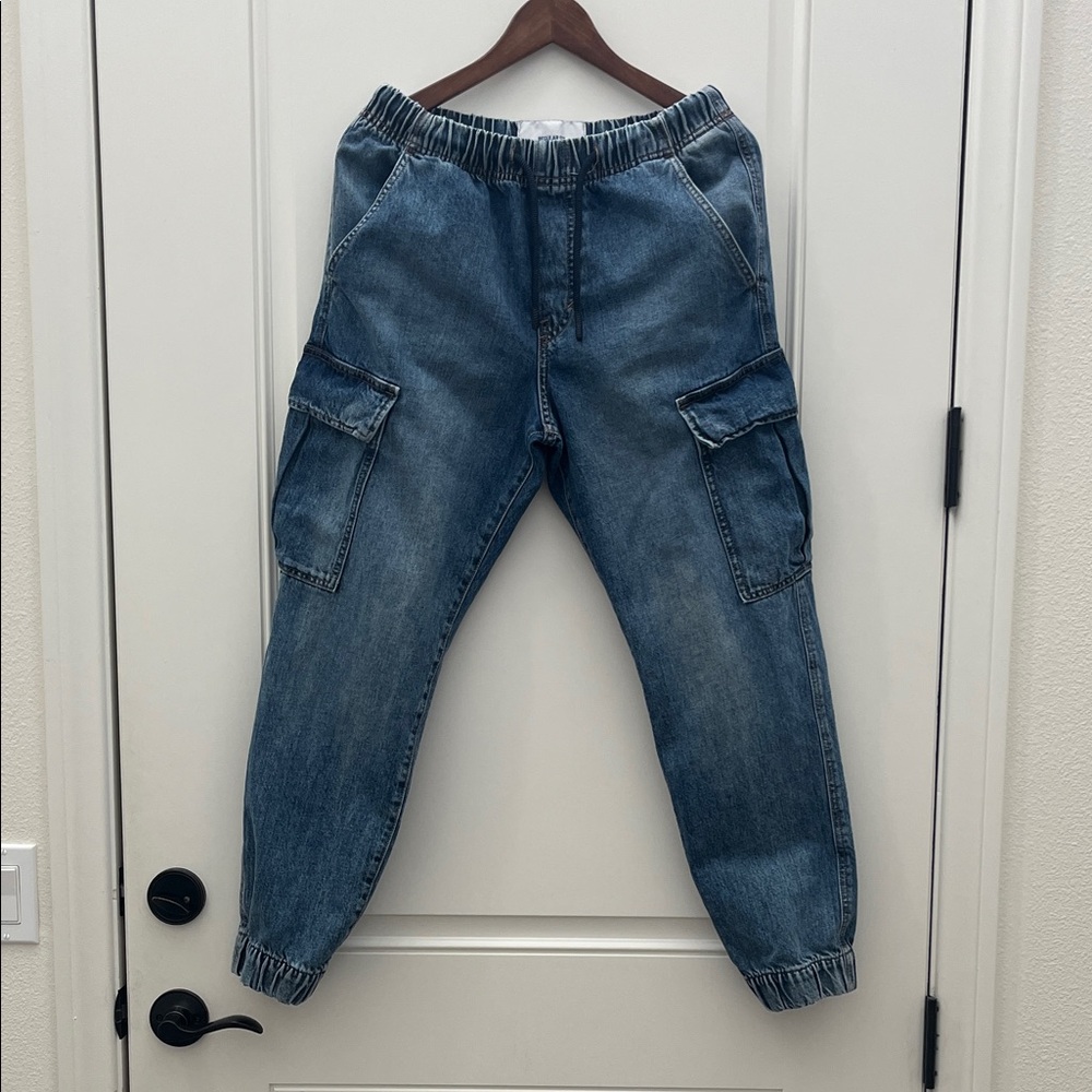 H&M Denim Blue Cargo Jeans
